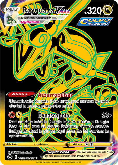 TG29-TG30 Rayquaza VMAX Black Gold SIT Tempesta Argentata ITA NM