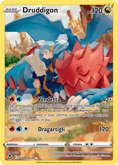 224-195 TG09-TG30 Druddigon Trainer Gallery SIT Tempesta Argentata ITA NM