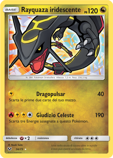 056-073 Rayquaza Iridescente SLG Leggende Iridescenti ITA POOR