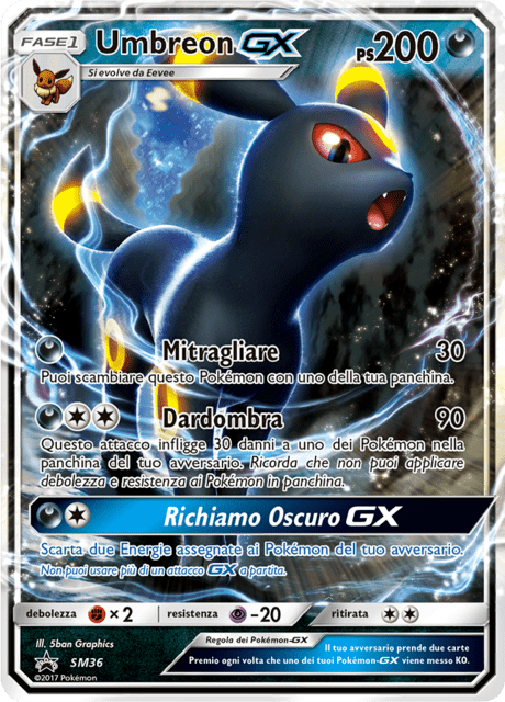 Promo SM36 Umbreon GX ITA GOOD