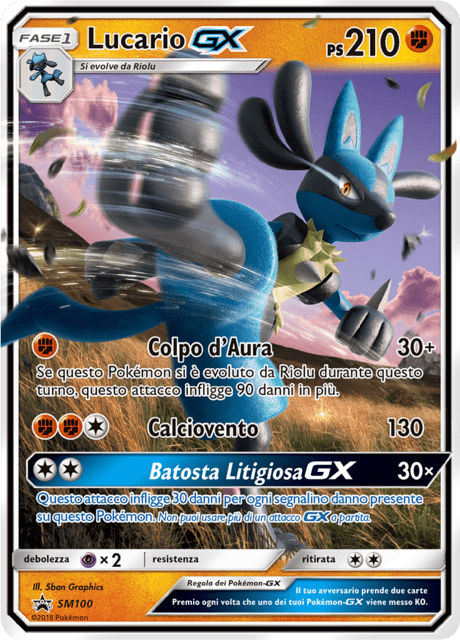 Promo SM100 Lucario GX ITA NM