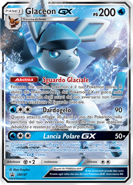 Promo SM147 Glaceon GX ITA NM