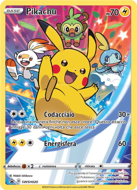 Promo SWSH020 Pikachu Full Art Promo Spada e Scudo ITA NM