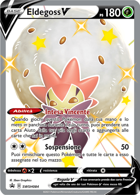 Promo SWSH084 Eldegoss V Shiny Star ITA NM