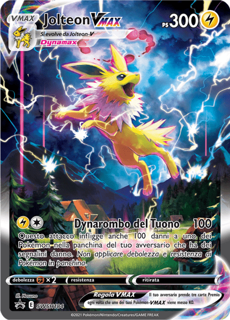 Promo SWSH184 Jolteon VMAX Alternative Art Promo Spada e Scudo ITA NM