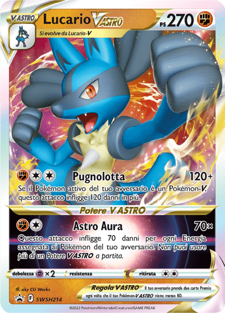 Promo SWSH214 Lucario VAstro SWSH Black Star Promos ITA EXCELLENT