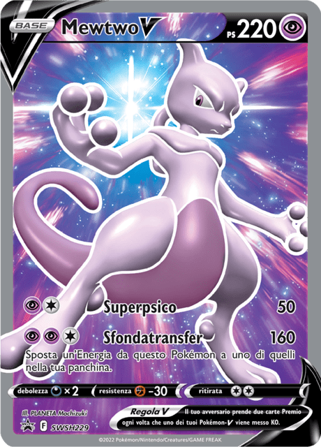 Promo SWSH229 Mewtwo V Full Art ITA NM
