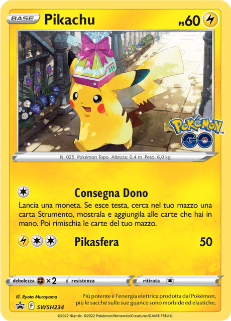 SWSH234 Pikachu SWSH Black Star Promos ITA NM