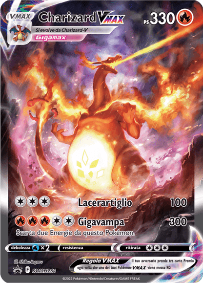 Promo SWSH261 Charizard VMAX Alternative Art Promo Spada e Scudo ITA NM