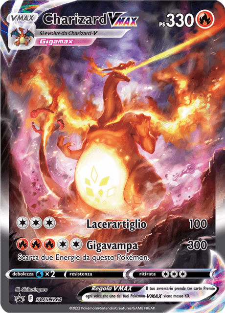 Promo SWSH261 Charizard VMAX Alternative Art Promo Spada e Scudo ITA NM