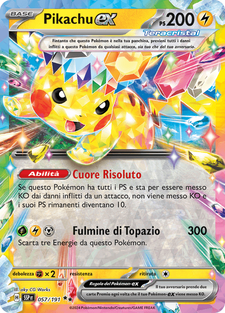 057-199 Pikachu ex SSP Scintille Folgoranti ITA NM