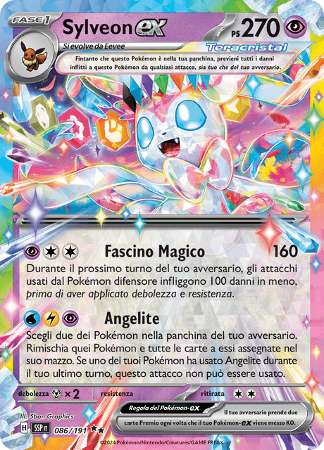 086-191 Sylveon ex Teracristal Full Art SSP Scintille Folgoranti ITA NM