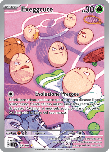 192-191 Exeggcute Illustrazione Rara SSP Scintille Folgoranti ITA NM