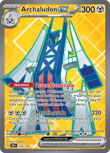 224-191 Archaludon ex Full Art SSP Scintille Folgoranti ITA NM