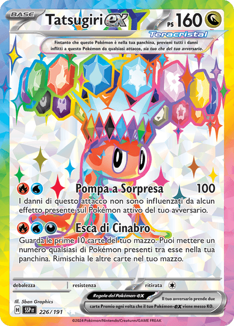 226-191 Tatsugiri ex Teracristal Full Art SSP Scintille Folgoranti ITA NM