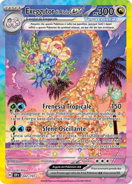 242-191 Exeggutor Di Alola ex Teracristal Alternative Art SSP Scintille Folgoranti ITA NM