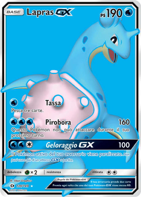 139-149 Lapras GX Full Art SUM Sole e Luna ITA PO