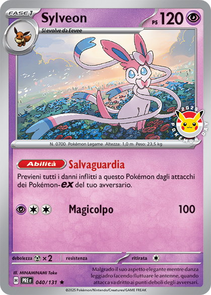 Promo Sylveon Pokemon Day PromoIllustration PRE 040 PRE Evoluzioni Prismatiche ITA NM