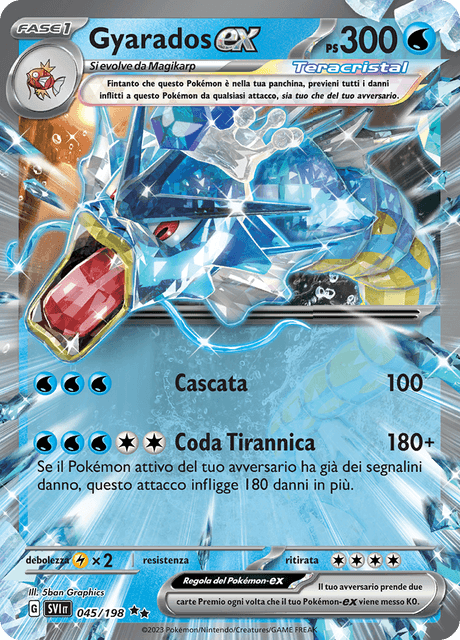 045-198 Gyarados ex Full Art SVI Scarlatto e Violetto ITA NM