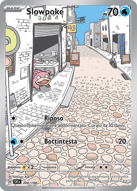 204-198 Slowpoke Illustrazione Rara SVI Scarlatto e Violetto ITA NM