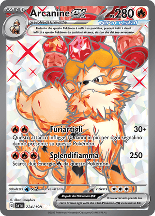 224-198 Arcanine ex SVI Scarlatto e Violetto ITA NM