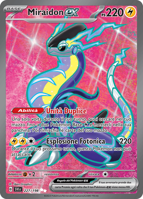 227-198 Miraidon ex Full Art SVI Scarlatto e Violetto ITA NM