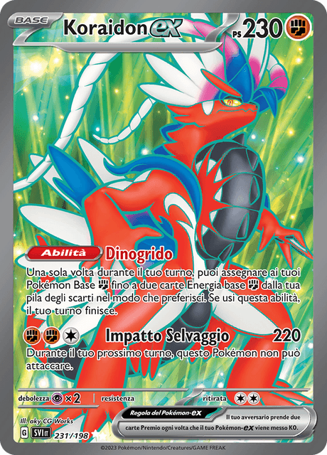 231-198 Koraidon ex Full Art SVI Scarlatto e Violetto ITA NM