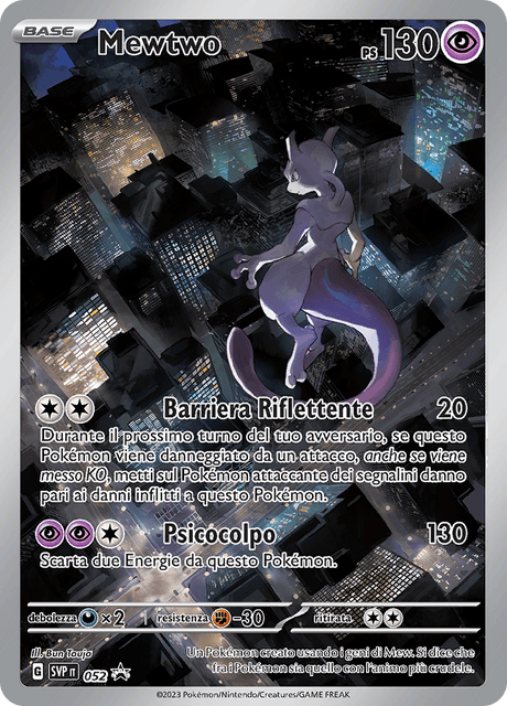 Promo SVP052 Mewtwo Illustrazione Rara ITA EXCELLENT