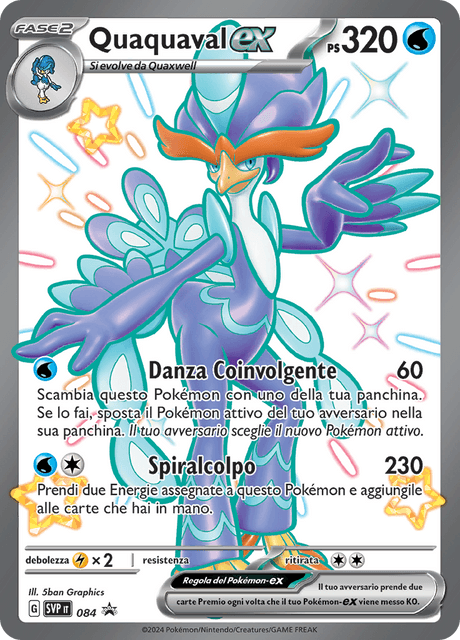 Promo SVP084 Quaquaval ex Full Art Ultrarara Shiny ITA NM