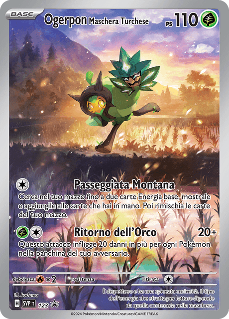Promo SVP123 Ogerpon Maschera Turchese Illustrazione Rara  ITA NM