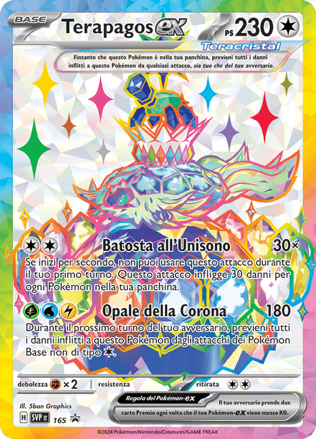 Promo SVP165 Terapagos ex Teracristal Full Art ITA NM (Sealed)