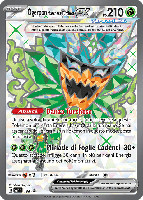Promo SVP166 Ogerpon Maschera Turchese ex Teracristal Full Art ITA NM