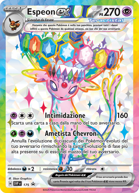 Promo SVP175 Espeon ex Teracristal Full Art ITA NM