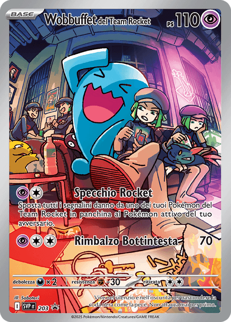 Promo SVP203 Wobbuffet Del Team Rocket Illustrazione Rara ITA NM (Sealed)