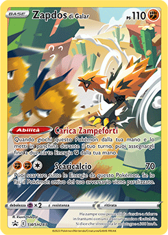 Promo SWSH283 Zapdos Di Galar SWSH Black Star Promos ITA NM