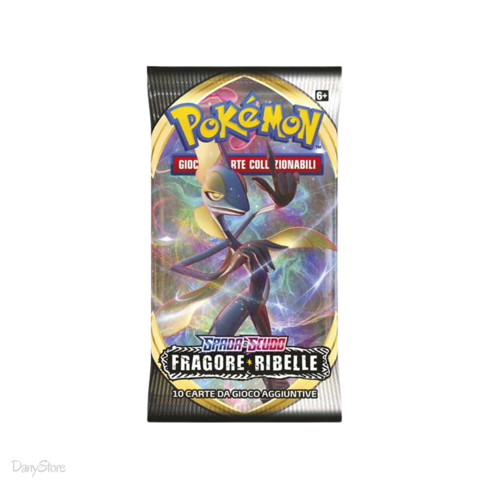 Bustina singola Pokémon Fragore Ribelle Spada e Scudo lingua italiana fronte