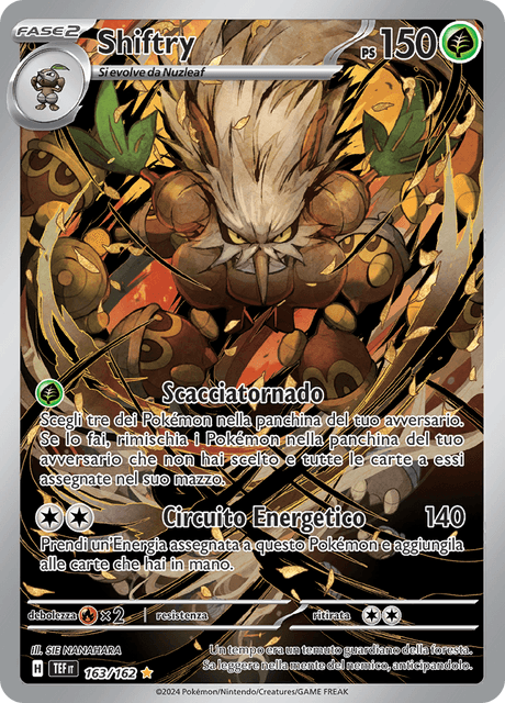 163-162 Shiftry Illustrazione Rara TEF Cronoforze   ITA NM