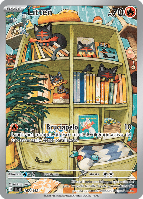 167-162 Litten Illustrazione Rara TEF Cronoforze   ITA NM