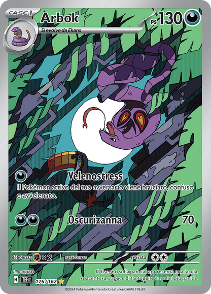 176-162 Arbok Illustrazione Rara TEF Cronoforze ITA NM