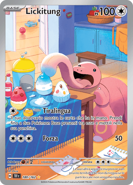 180-162 Lickitung Illustrazione Rara TEF Cronoforze   ITA NM