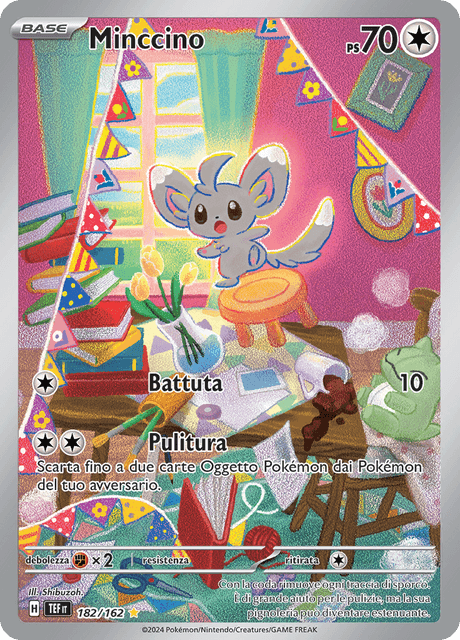 182-162 Minccino Illustrazione Rara TEF Cronoforze   ITA NM