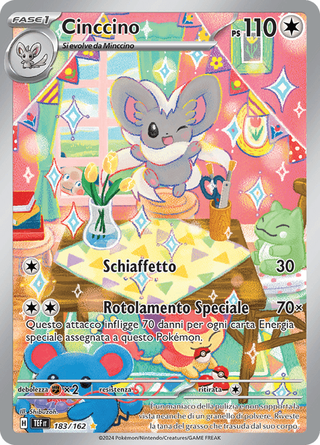 183-162 Cinccino Illustrazione Rara TEF Cronoforze   ITA NM
