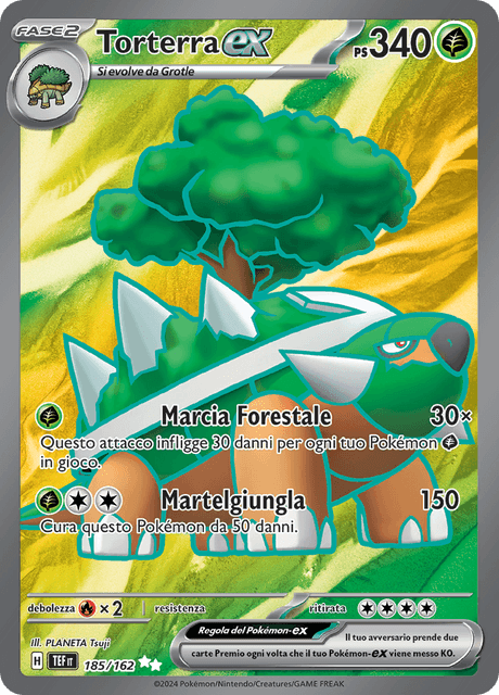 185-162 Torterra ex Full Art TEF Cronoforze   ITA NM