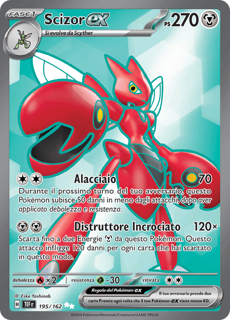 195-162 Scizor ex Full Art TEF Cronoforze ITA NM