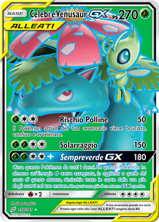 159-181 Celebi e Venusaur GX TEU Gioco di Squadra ITA GOOD