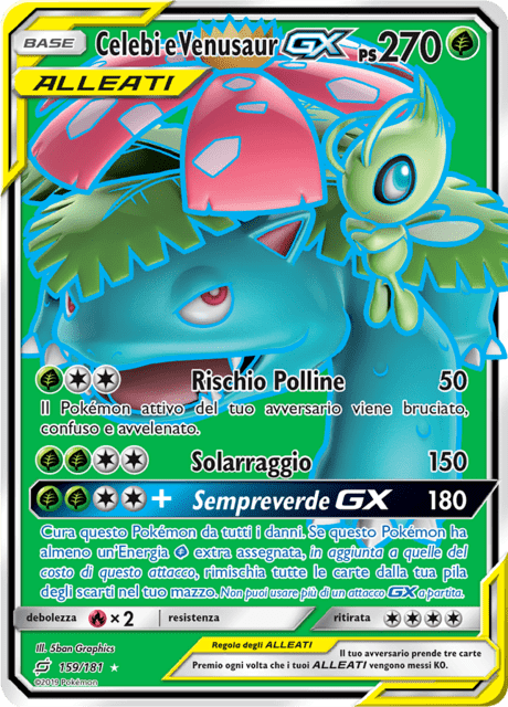 159-181 Celebi e Venusaur GX TEU Gioco di Squadra ITA GOOD