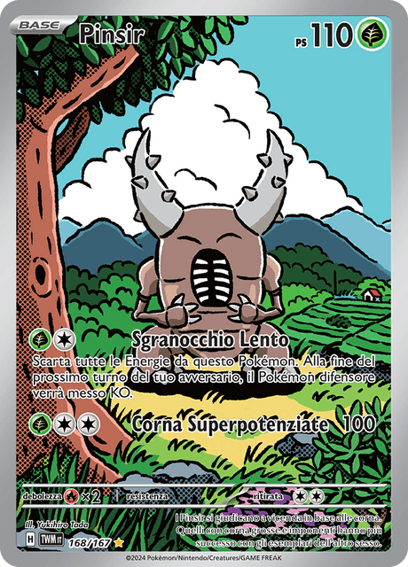 168-167 Pinsir Illustrazione Rara TWM Crepuscolo Mascherato ITA NM