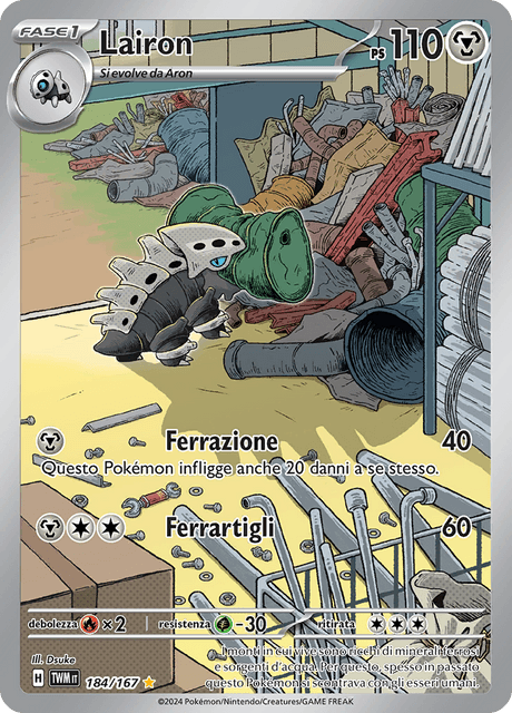 184-167 Lairon Illustrazione Rara TWM Crepuscolo Mascherato ITA NM