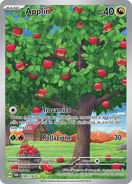 185-167 Applin Illustrazione Rara TWM Crepuscolo Mascherato ITA NM
