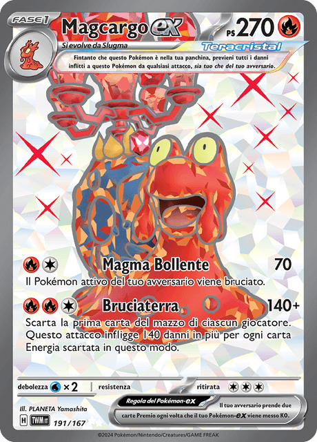 191-167 Magcargo ex Teracristal Full Art TWM Crepuscolo Mascherato ITA NM